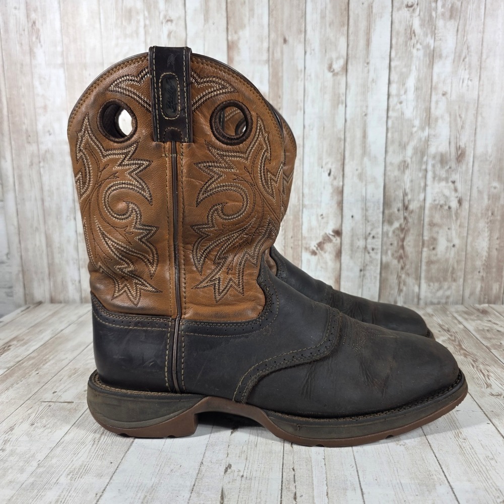 Durango Rebel Mens 11in Western Boots Tan Brown Leather Square Toe DB4442 11.5EE